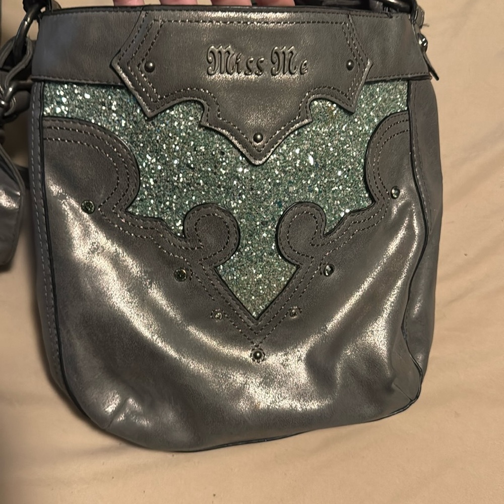 Metallic Miss Me purse